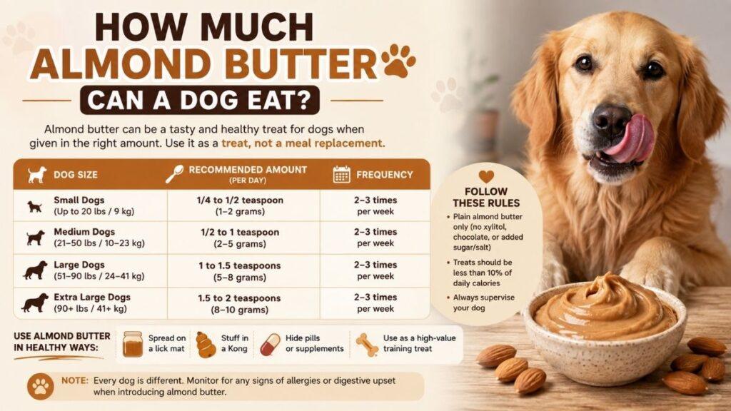 How much almond butter can a dog eat?