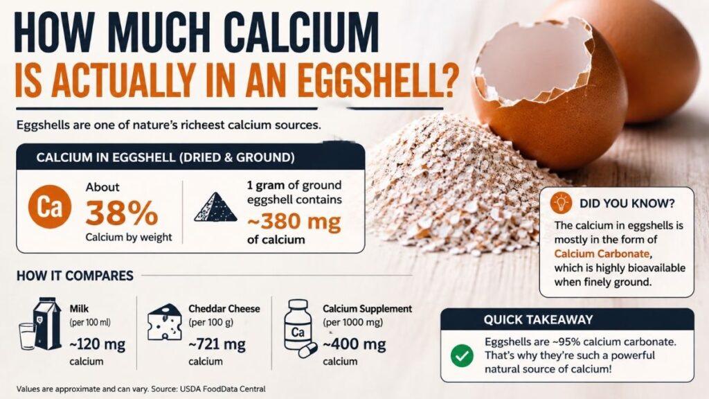 Eggshell powder compared with other calcium sources