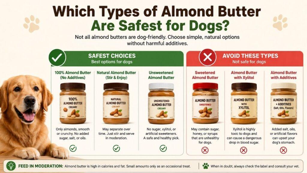 Which types of almond butter are safest for dogs?