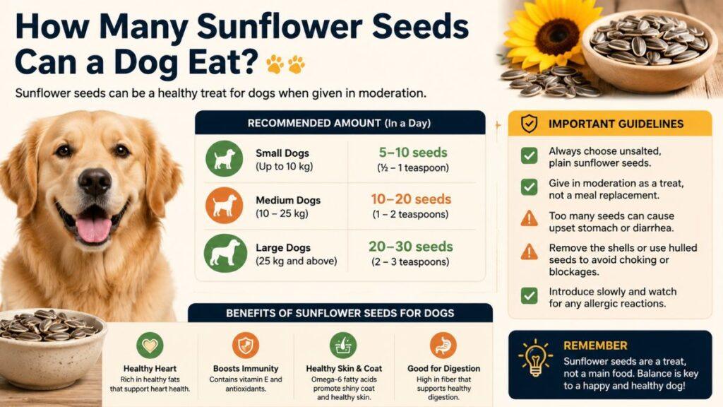 How many sunflower seeds can a dog eat?