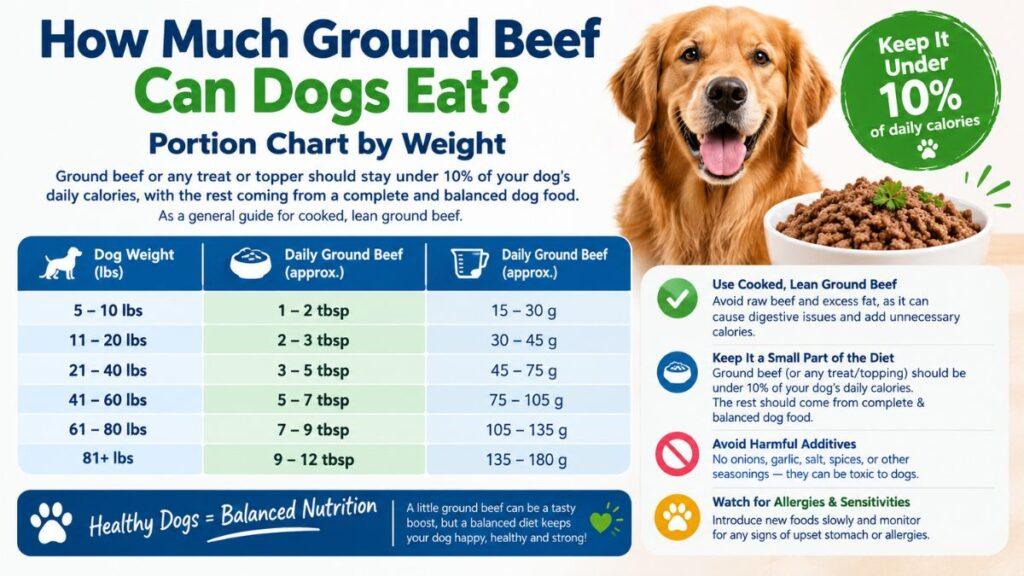 how-much-ground-beef-can-dogs-eat