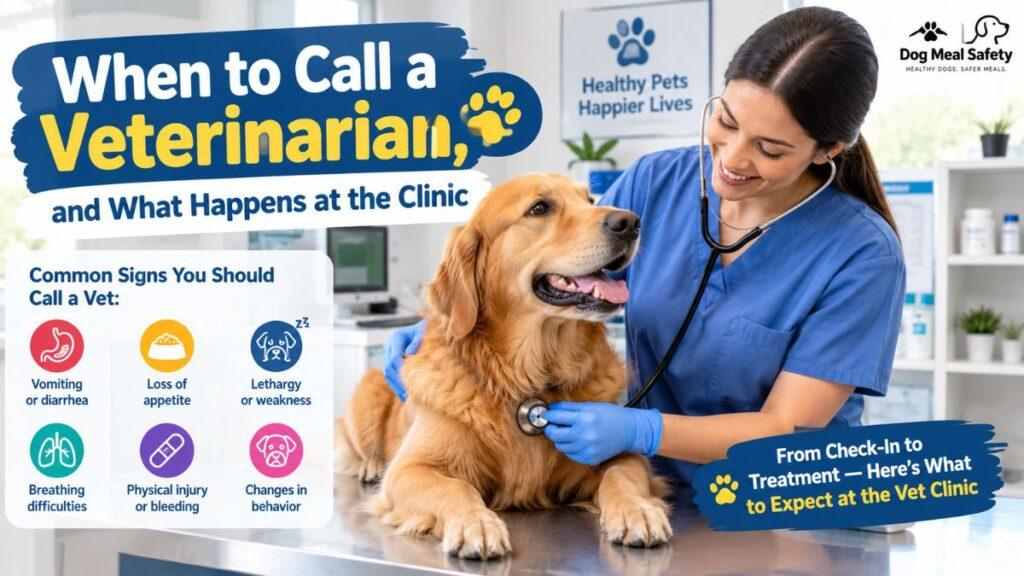 When to call a veterinarian, and what happens at the clinic